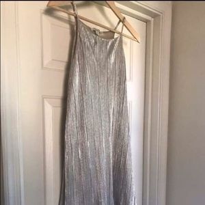Silver shift dress